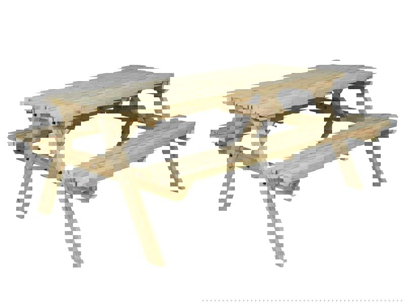 Fortem Pub-Style Picnic Table and Benches Set – Wooden Outdoor Dining Set for Gardens, Patios, and Pubs