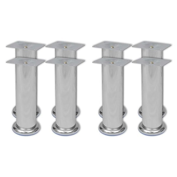 Berkfield Sofa Legs 8 pcs Round Chrome 180 mm