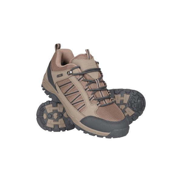 Mountain Warehouse Mens Path Waterproof Walking Shoes - Dark Beige - 