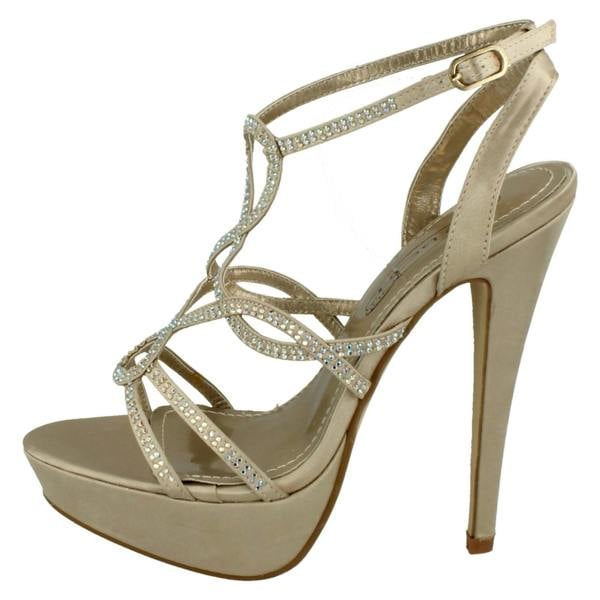 Spot On Ladies Spot On Strappy Heeled Sandals