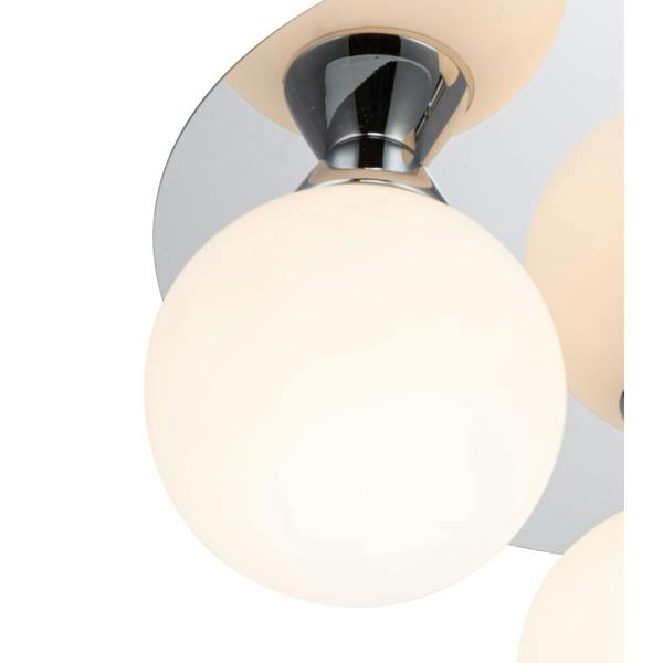 COSYLYTE Bowen Bathroom 3 Light Opal Glass Ceiling Light