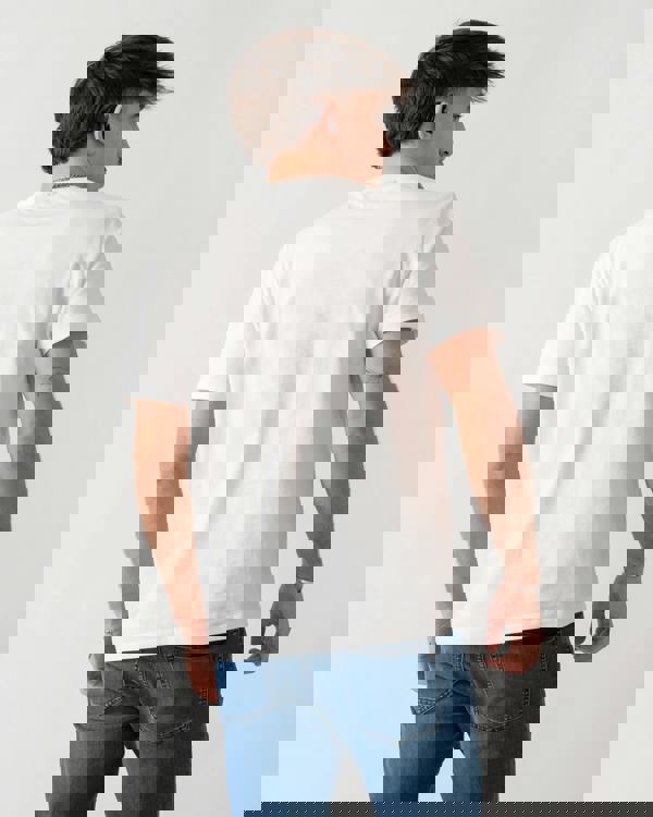 back shot of a model wearing s Parajumpers Shispare Mens T-Shirt in White 501