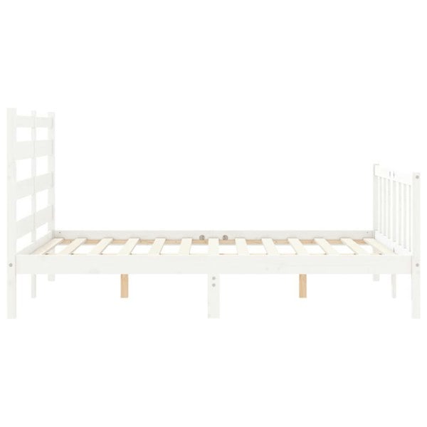 Berkfield Bed Frame with Headboard White 120x200 cm Solid Wood