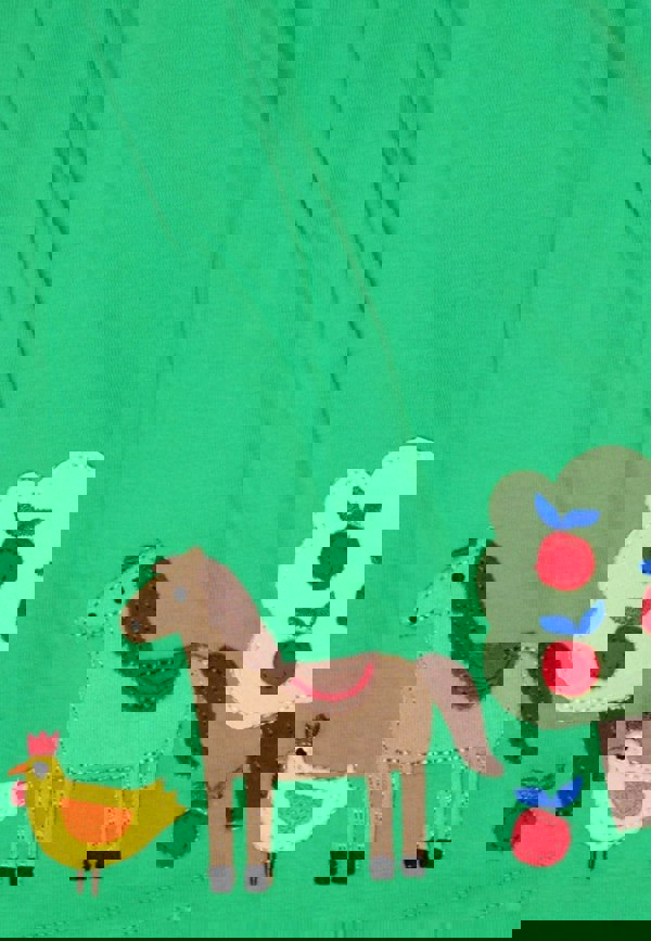 Organic Hillside Applique T-shirt Dress - Toby Tiger