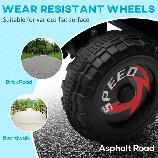 Wear-resistant quad bike wheel with deep tread and red SPEED hub detail