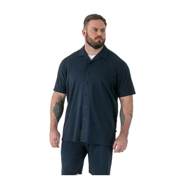Duke Mens Connor D555 Stretch Kingsize Shirt - Navy - 