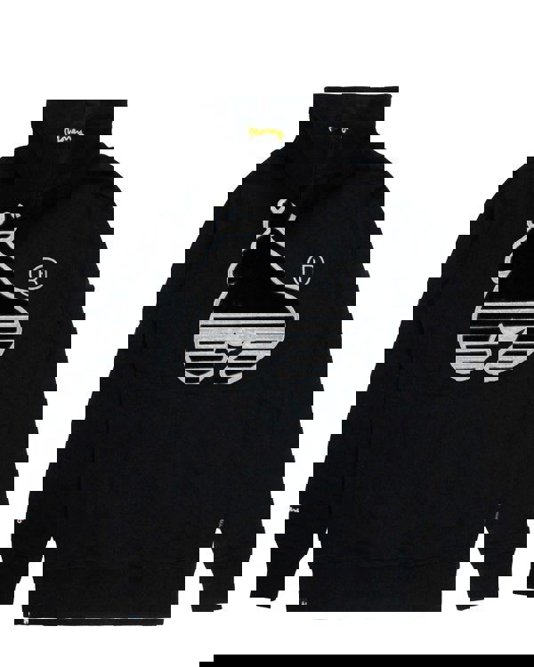 Money Velour Applique Hood Black