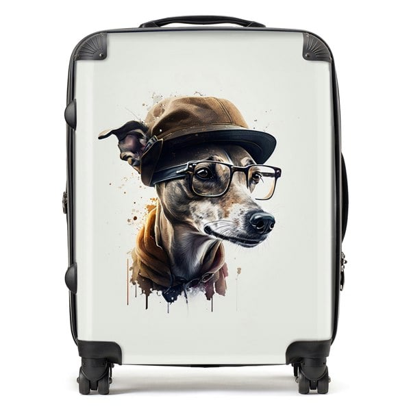 Warren Reed Whippet Dog Splashart Suitcase