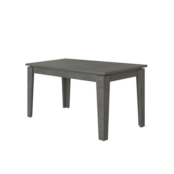 Decortie Tolmen Dining Table Rectangular Extendable Table Up to 6 Seater Contemporary Kitchen Table 140Wcm Living Room, Retro Grey