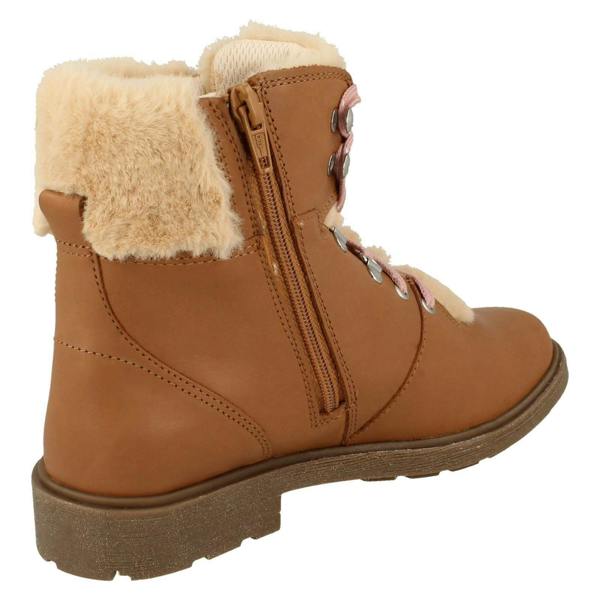 Clarks Girls Clarks Faux Fur Detailed Ankle Boots Astrol Hiker K