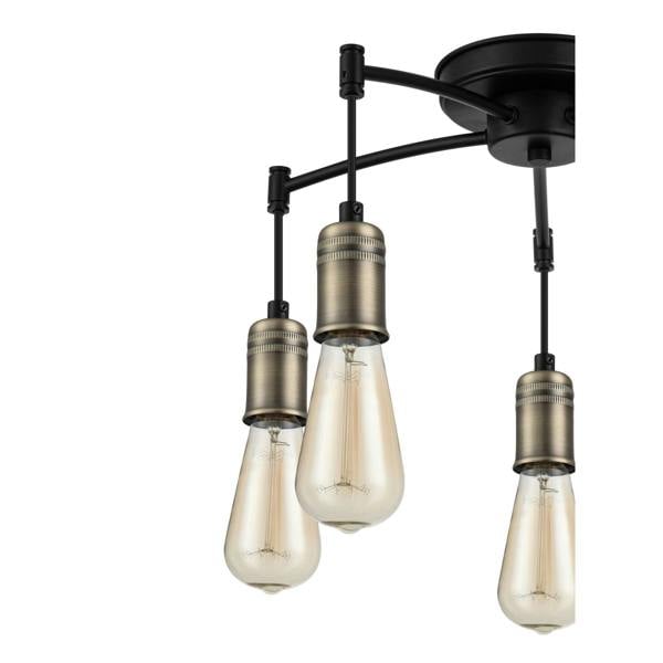 COSYLYTE Linton 5 Light Ceiling Light - Antique Brass
