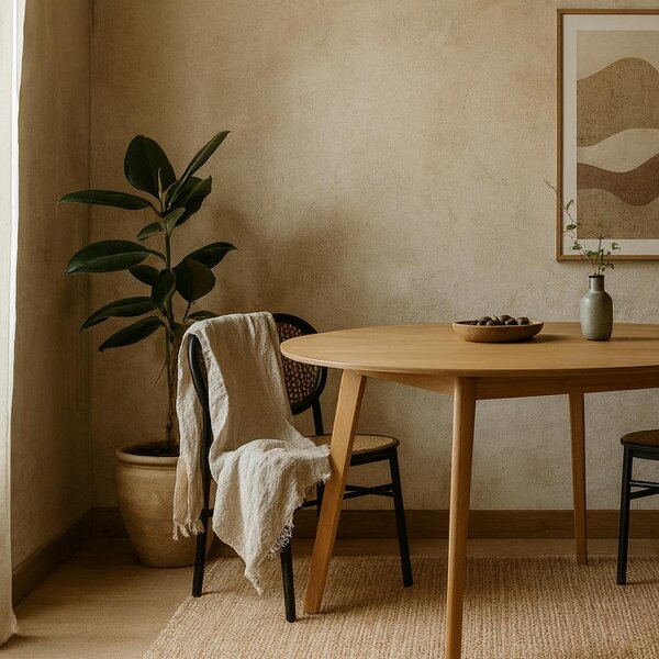 Wyld Haus Marseille 120cm Round Oak Veneer Dining Table