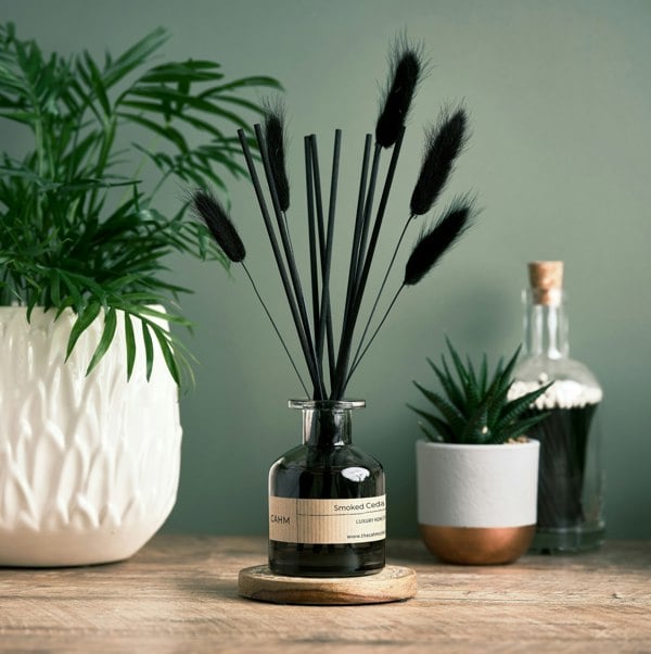 CAHM Smoked Cedar & Bergamot Reed Diffuser - Black