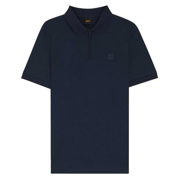 Boss Mens Regular Short-Sleeved Polo Shirt - Blue - 