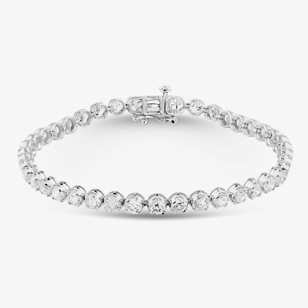 T. H. Baker 9ct Yellow Gold 7.00ct Certified Lab Grown Brilliant Cut Diamond Tennis Bracelet LGB15917-700 (WG)