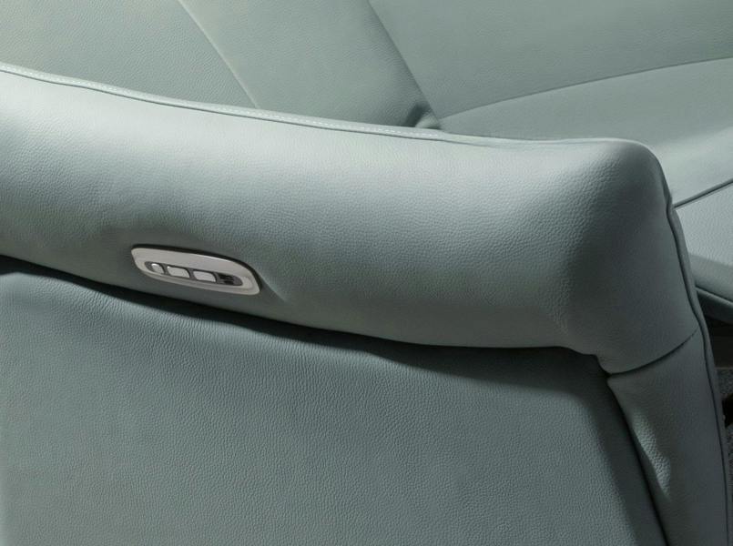 Angel Cerdá Turquoise green leather swivel relax armchair 5174