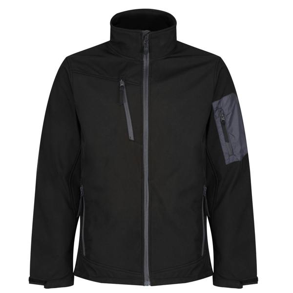 Regatta Standout Mens Arcola 3 Layer Softshell Jacket (Waterproof And Breathable) - Black / Seal Grey - 