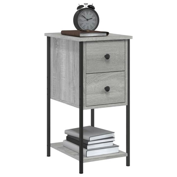 Berkfield Bedside Cabinets 2 pcs Grey Sonoma 32x42x70 cm Engineered Wood