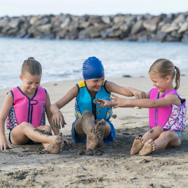 Limmys Premium Neoprene Swim Vest - Pink Windmill