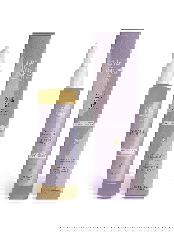 Hair Loving Menopause Hair Regrowth Bundle – Natural Support for Thinning Hair During Midlife | Natural Life Hair Oil & Derma Roller Combo