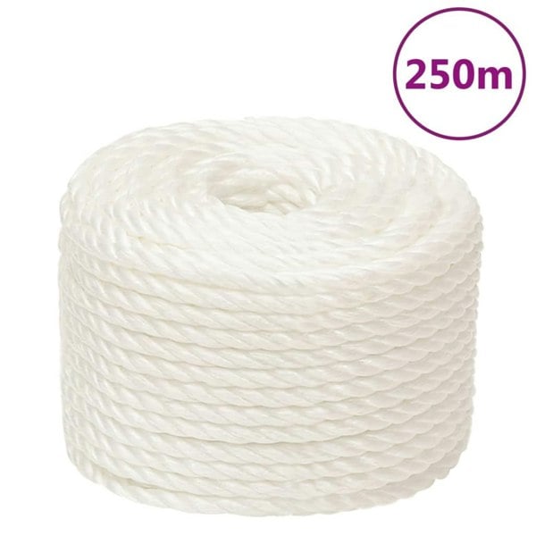 Berkfield Work Rope White 14 mm 250 m Polypropylene