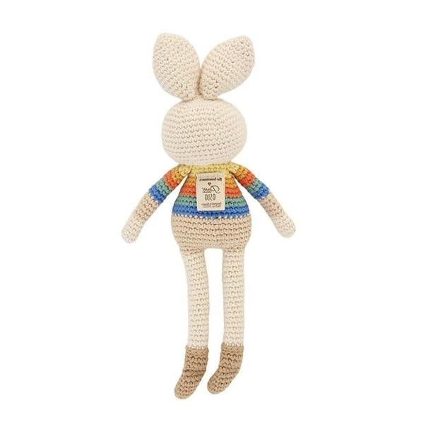 The Bonnie Mob Bonnie Bunny Crochet Toy - Rainbow stripe