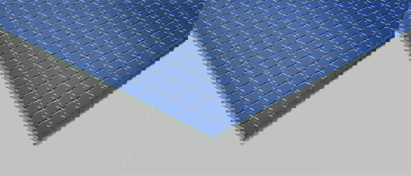 FX Lab MIRROR MAT 30X30CM BLUE 10mm Facets