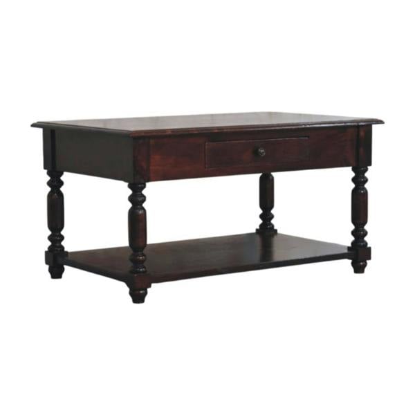 Artisan Furniture Solid Wood Turned Legs Cherry Console Table