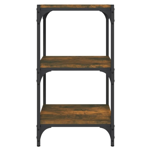 Berkfield Book Cabinet Smoked Oak 40x33x70.5 cm Engineered Wood and Steel