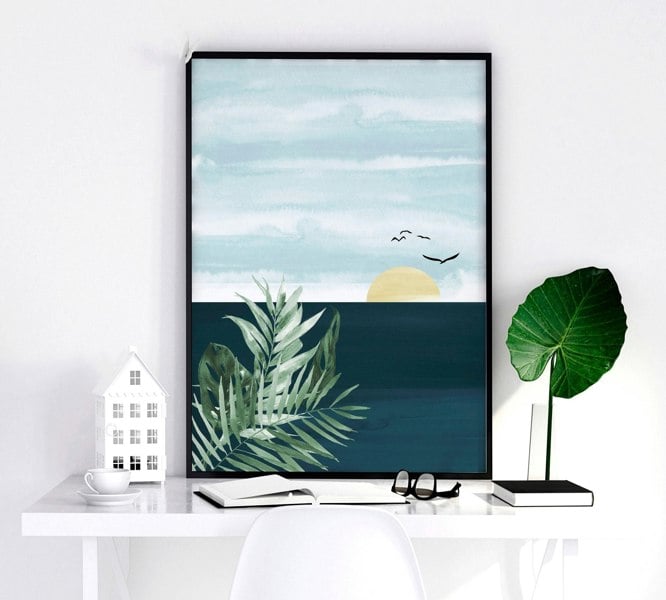 Office artwork | set of 3 Sunset wall art prints