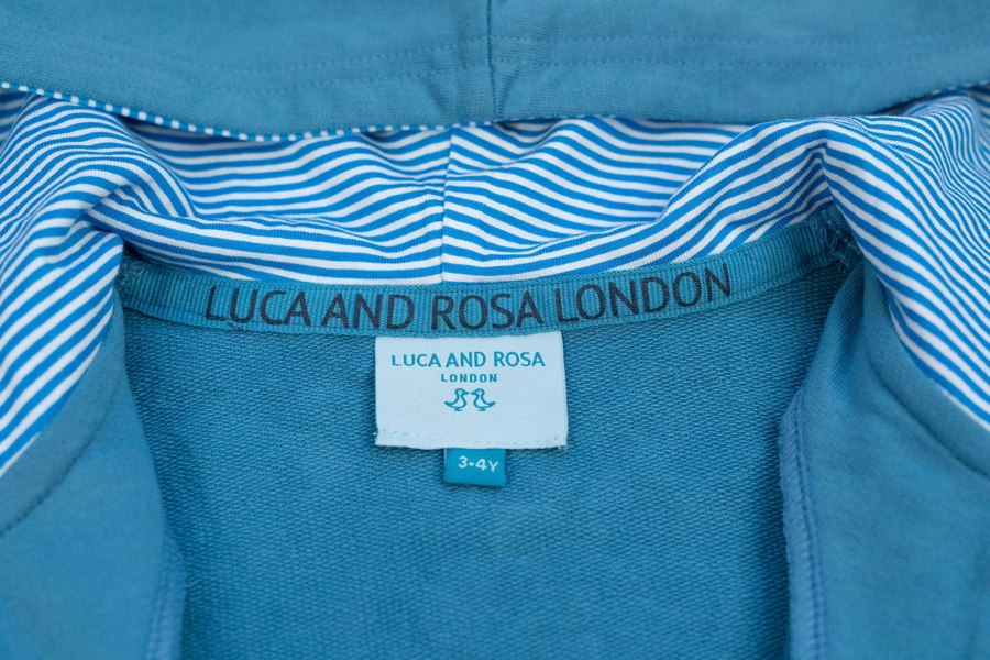 Luca and Rosa Boys Blue Jersey Lounge Hoodie