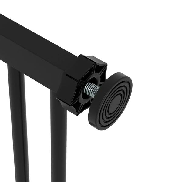Black safety gate wall-mount adjustment knob with screw for tightening