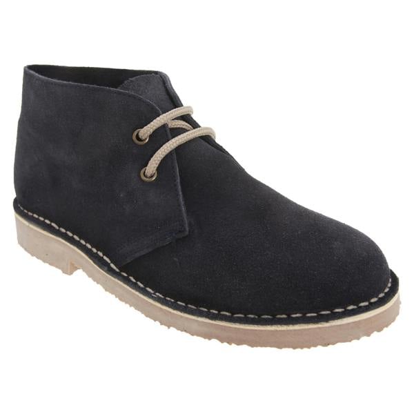Roamers Adults Unisex Real Suede Unlined Desert Boots - Navy - 