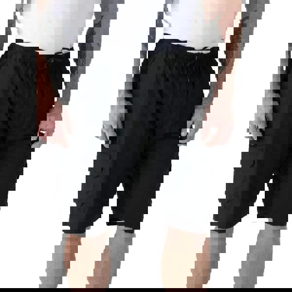 Duke Mens Thomas D555 Stretch Elasticated Waist Kingsize Shorts - Black - 