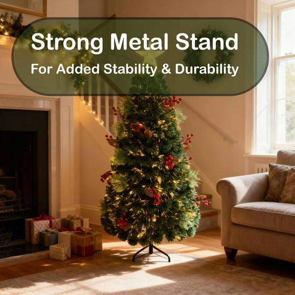 22 x 40cm Heavy-Duty Metal Christmas Tree Stand with Adjustable Screws and Foldable Base image 4