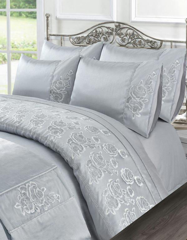 Amara Silver Duvet Cover Set