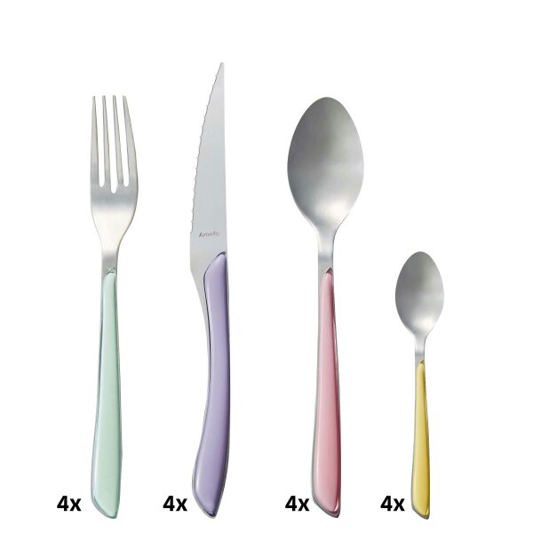 Amefa Eclat Pastel Cutlery Set 16 Piece