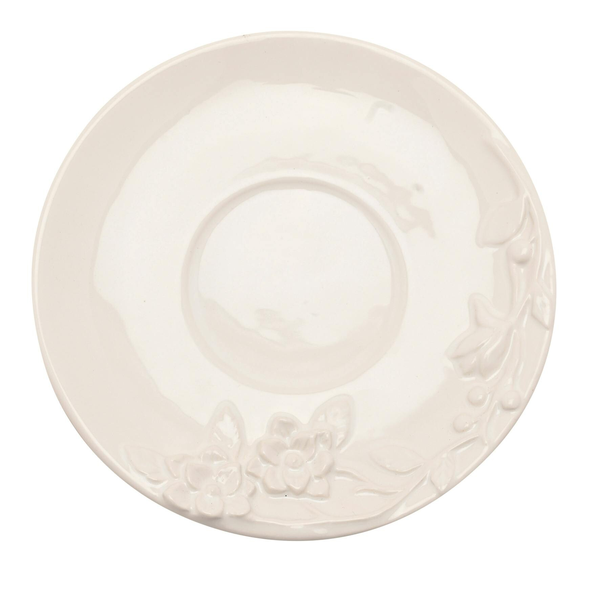 Hestia White Floral Bird Teacup & Saucer Set