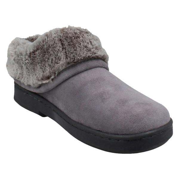 Clarks Ladies Clarks Warm Lined Slippers With Faux Fur Evelyn Mule