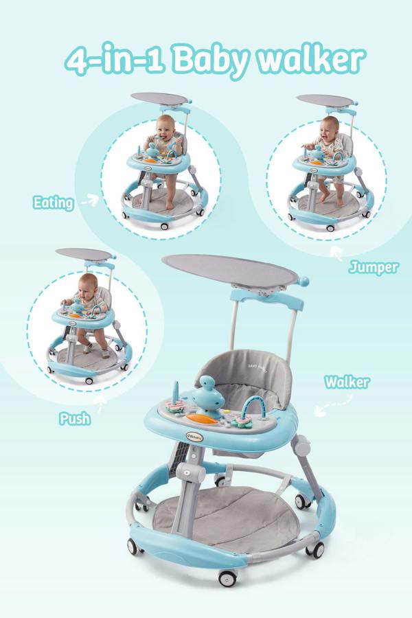 Living and Home Foldable & Adjustable Baby Walker