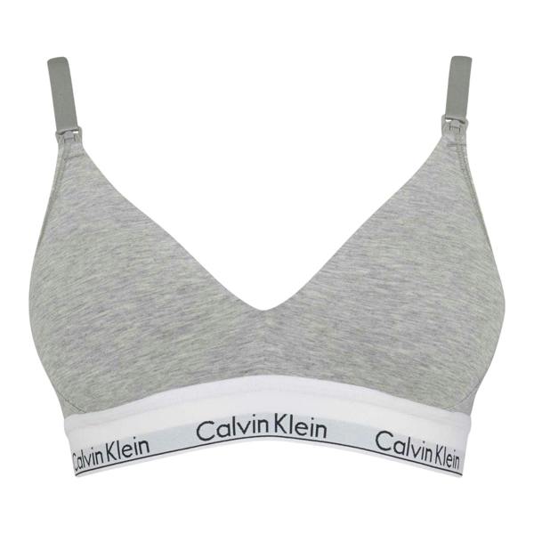 Calvin Klein Womens/Ladies Cotton Blend Bralette - Heather Grey - 