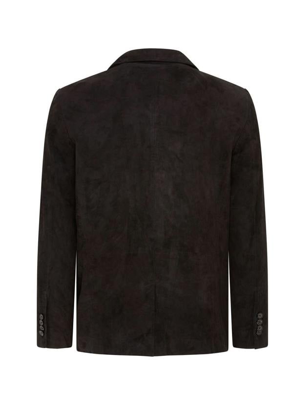 Infinity Leather Mens Slim Goat Suede Italian Blazer Jacket-Somero