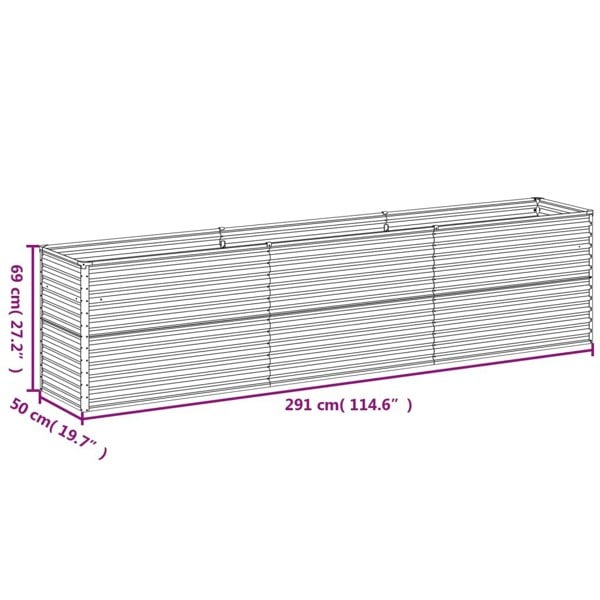 Berkfield Garden Raised Bed 291x50x69 cm Corten Steel