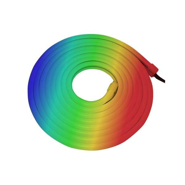 ENER-J 3M Smart WiFi RGB LED Neon Strip Light, IP65 Flexible Colour-Changing, Alexa/Google Control, 12V 30W, Memory Function