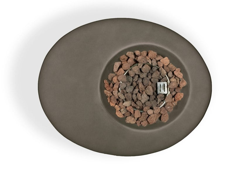 MDA Designs ECHO Dark Grey Lavish Garden & Patio Gas Fire Pit with Eco-Stone Finish