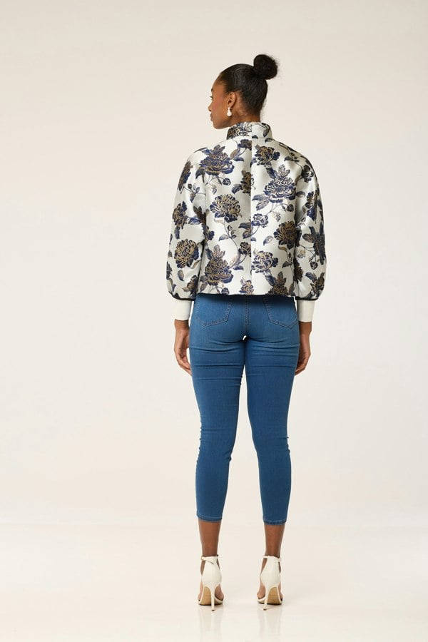 Lioness by TF The Flowery Nadine Jacket - Blue & Cream