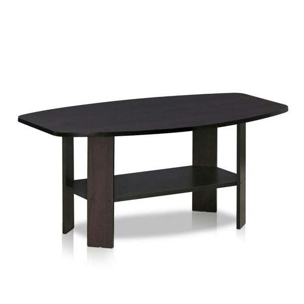 WALPLUS Simple Design Coffee Table, Dark Walnut Modern Easy-Assembly Design For Living Room (Walnut)