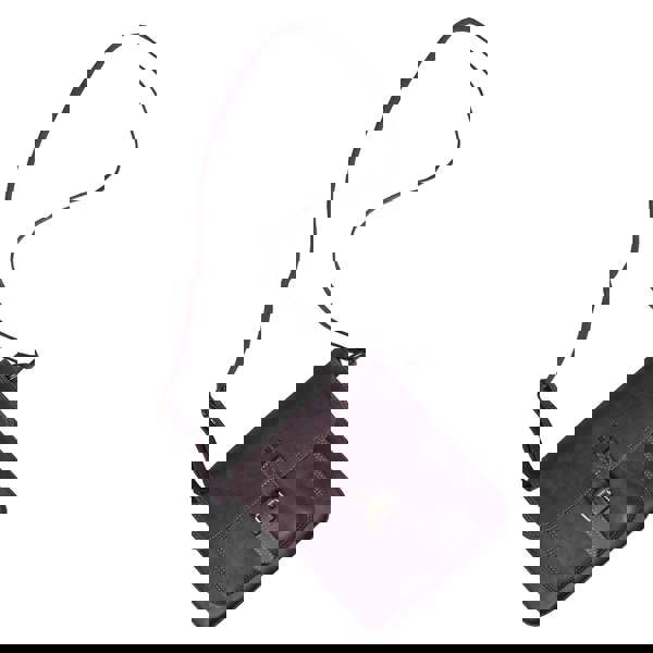 Real Hide Bags 'CAROLYN' Plum Distressed  Real Leather iPad Tablet Crossbody Bag