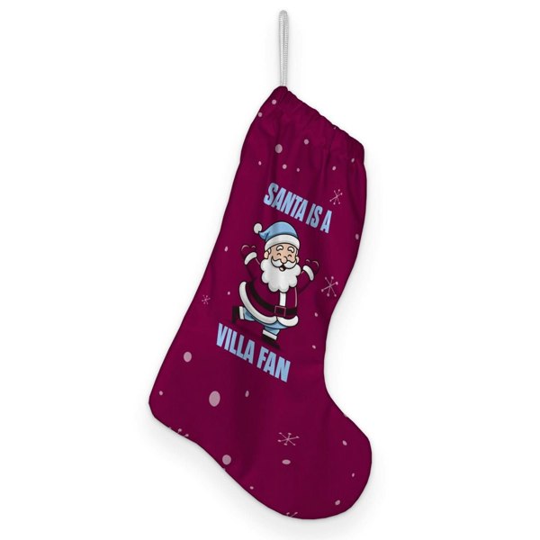BritishmadeGifts Santa is a Villa Football Fan - Christmas Stocking