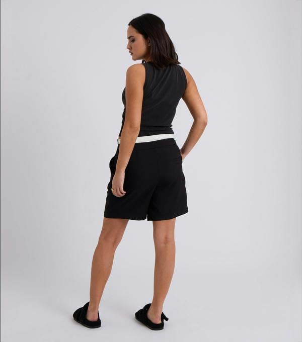 Urban Bliss Charcoal Washed Ribbed Racer Vest